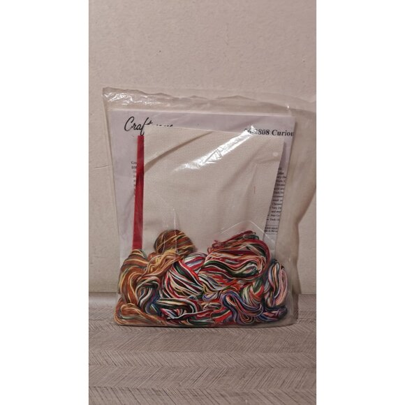 Donna Kooler Curious Cats Cross Stitch Stocking Kit Vintage Needlepoint NEW - Picture 4 of 4